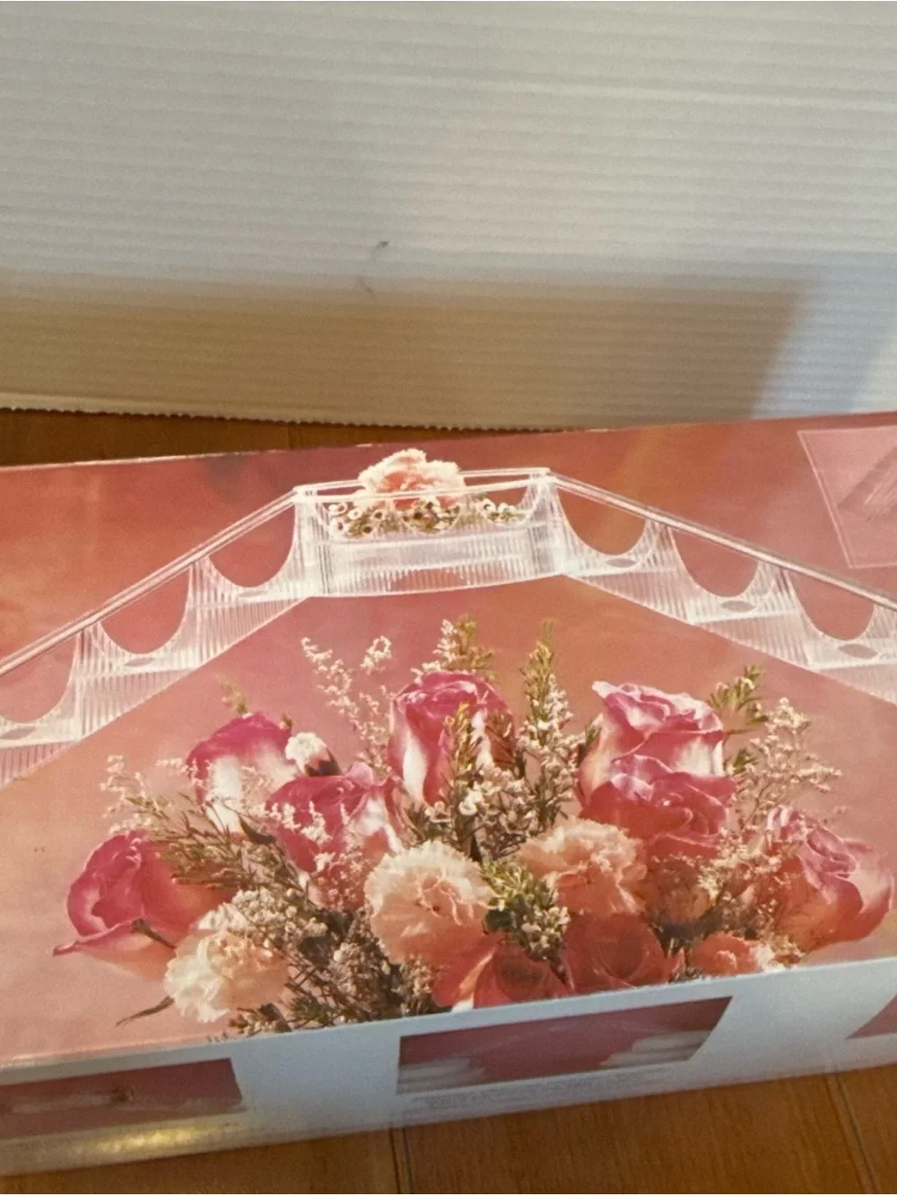 VTG Wilton 3 Piece Crystal Look Bridge & Stairway Set Wedding Cake Topper New
